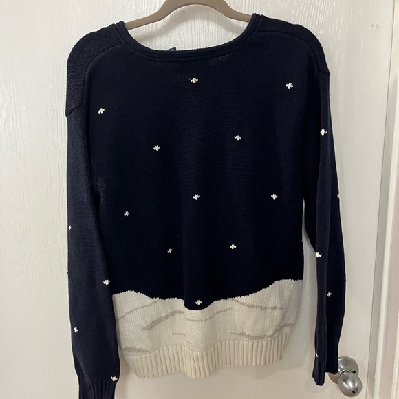 Liz Claiborne Navy Sweater with Dog Design - Picture 2 of 11
